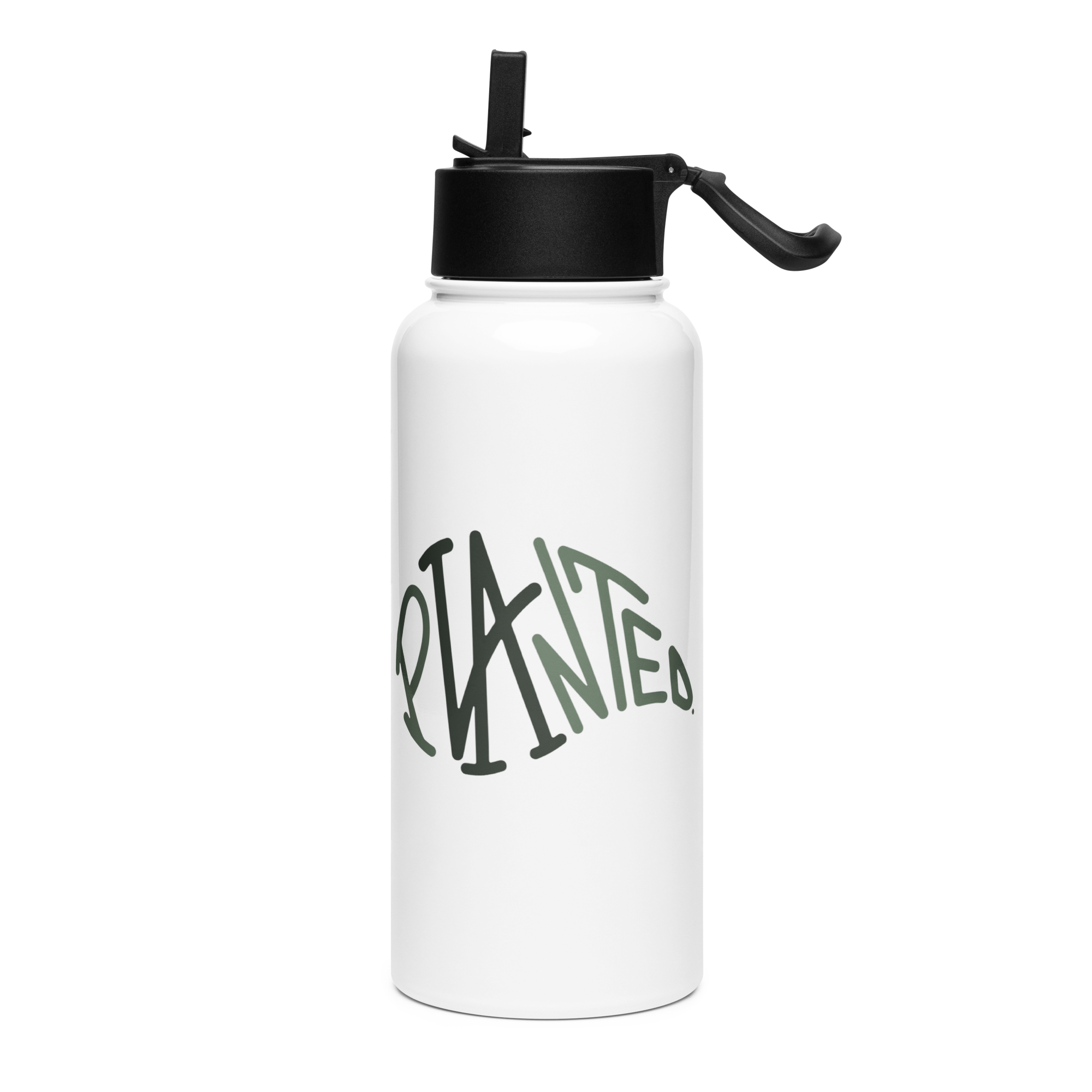 planted stainless steel water bottle